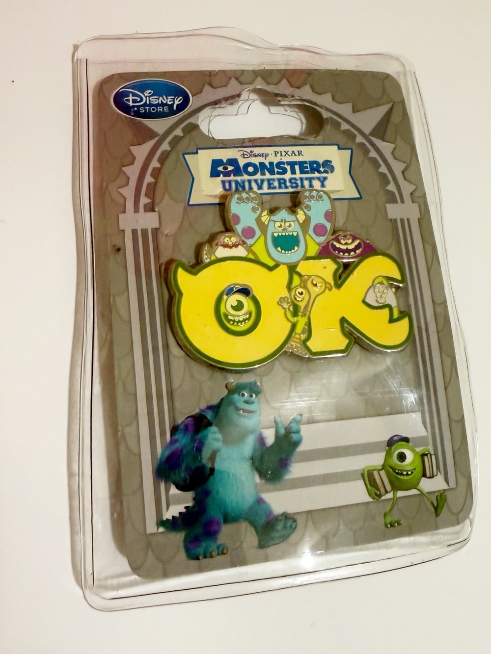 Disney Monsters University Yellow "OK" Enamel Pin